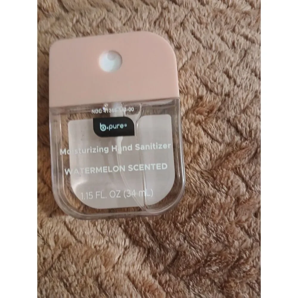 B.Pure Hand Sanitizer Lot of 4 1.15 oz + 2 Clip Holders Assorted